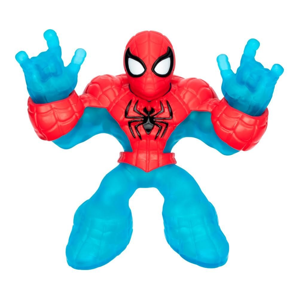 Heroes of Goo Jit Zu Bandai Figurka akcji Marvel Universe, Spiderman, Twój ulubiony bohater, błyszczy w ciemności, ściółka i rozciąganie, wielokolor..