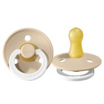 Hevea BIBS Smoczek Uspokajający z kauczuku BIBS VANILLA GLOW IN DARK M 200255
