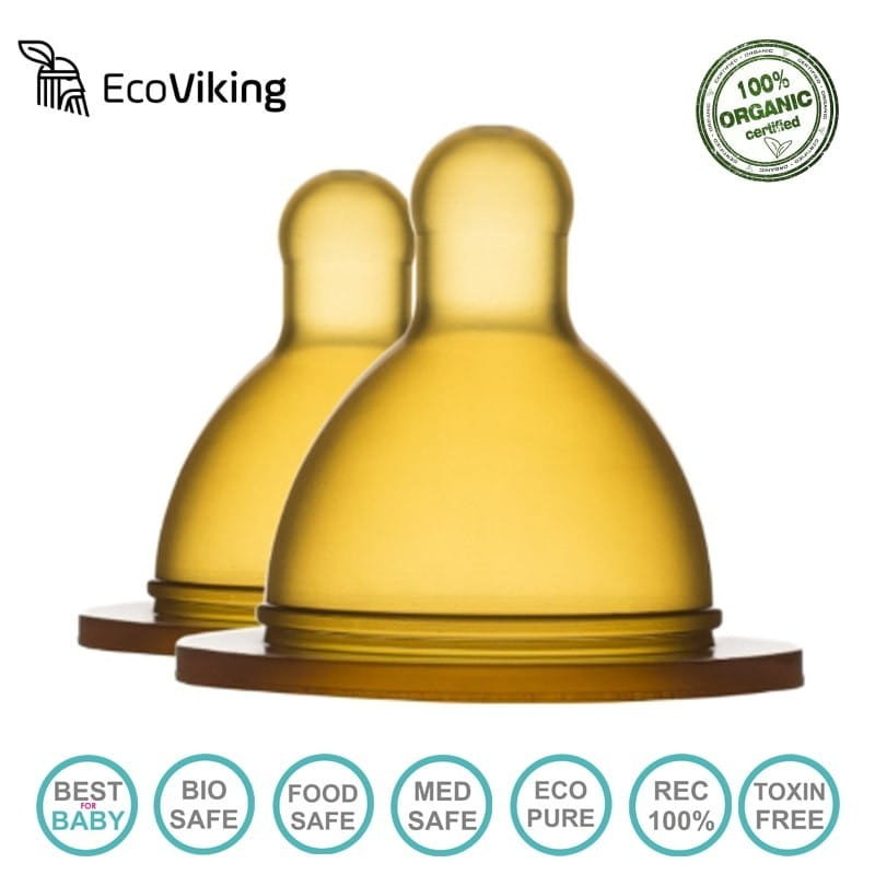 Hevea Eco Viking Eco Viking Antykolkowy Smoczek Stage 1 Wide dla Noworodków 2 PACK