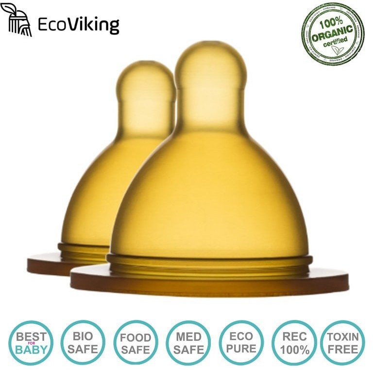 Hevea Eco Viking Eco Viking Antykolkowy Smoczek Stage 2 Wide dla Niemowląt 2 PACK