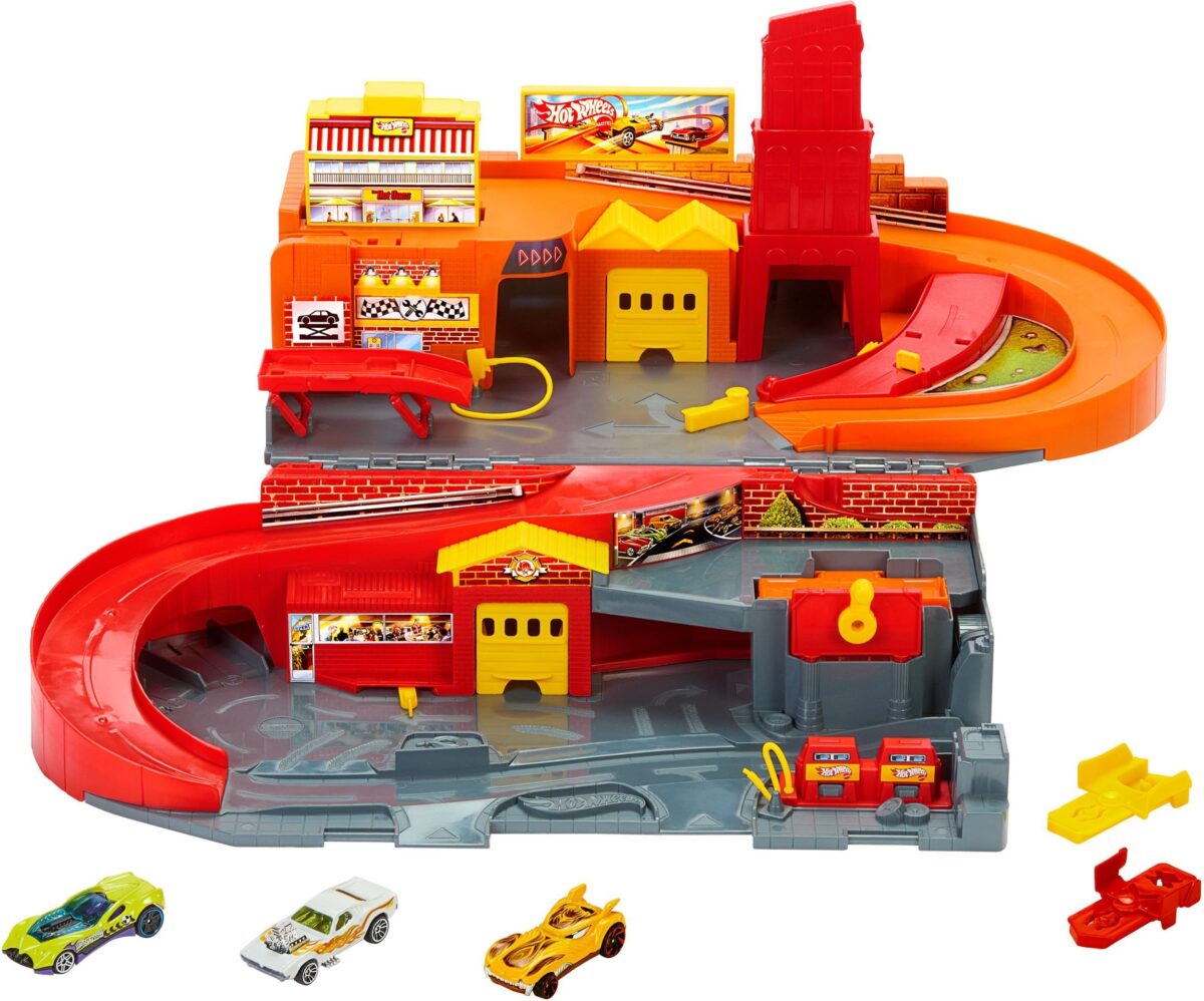 Hot Wheels Rajdowe miasto Przenośny zestaw JFH37