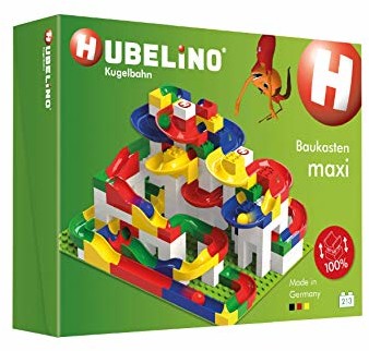 Hubelino 420572 skrzynka budowlana Maxi (213-częściowa) tor kulowy, kompatybilna