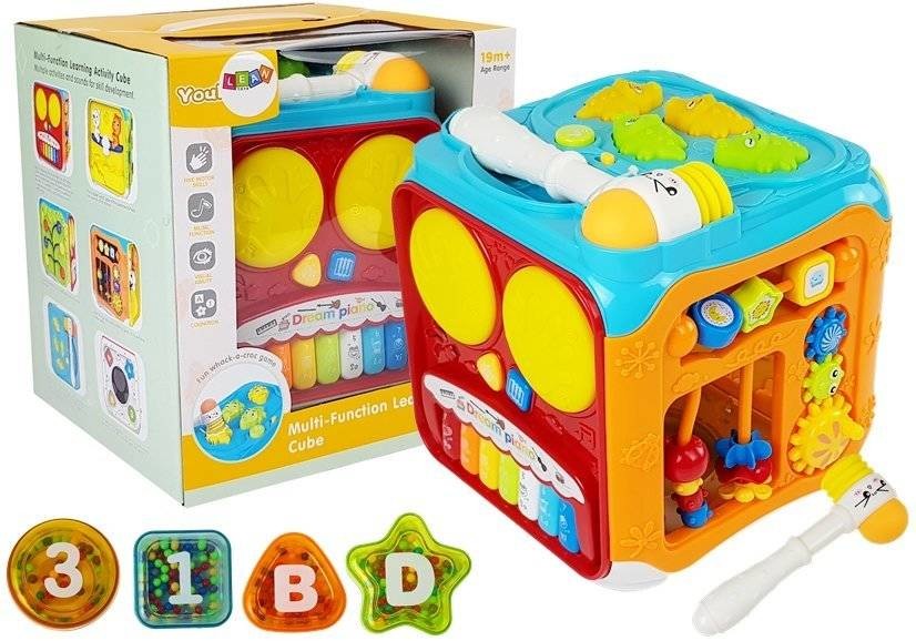 Import LEANToys Kostka Edukacyjna Sorter Dla Niemowląt Dźwięk Światła LT-8303-0