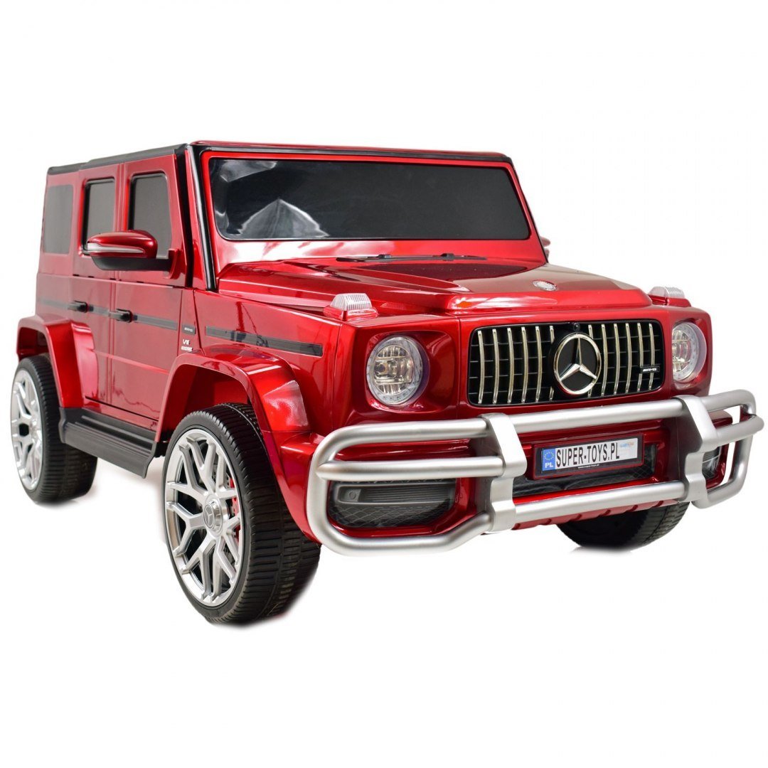 Import SUPER-TOYS MERCEDES G63 AMG DLA 2 DZIECI 24V 4X4 MIĘKKIE KOŁA EVA MIĘKKIE SIEDZENIE LAKIER POLEROWANY FULL OPCJA/S-307 S-307-LAKIER-CZERWONY