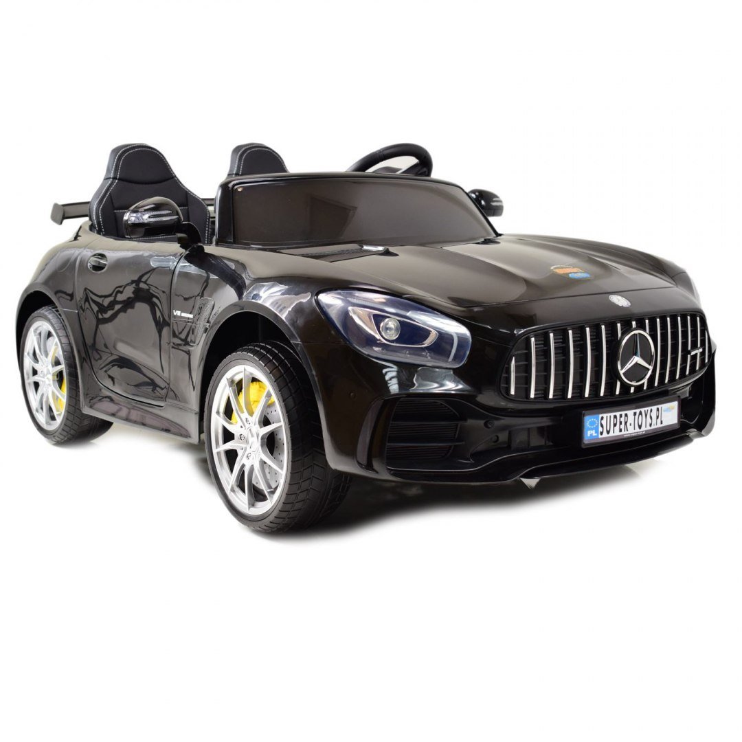 Import SUPER-TOYS SUPER-TOYS MERCEDES DWUOSOBOWY GT R 4x4 MIĘKKIE KOŁA EVA MIĘKKIE SIEDZENIE FULL OPCJA LAKIER/HL289  HL-289-CZARNY-LAKIER