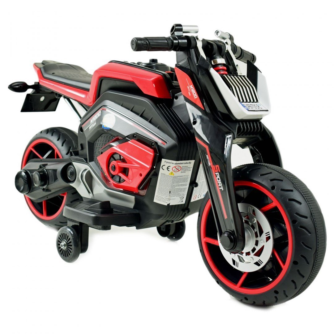 Import SUPER-TOYS SUPER-TOYS MOTOR M1200 NEXT GENERATION DŹWIĘKI ŚWIATŁA SUPER JAKOŚĆ/LL8001  LL-8001-CZERWONY