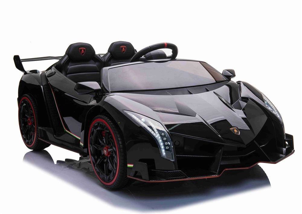 Import SUPER-TOYS SUPER-TOYS ORYGINALNE LAMBORGHINI VENENO NA AKUMULATOR MIĘKKIE KOŁA MIĘKKIE SIEDZENIE/XMX615 XMX-615-CZARNY