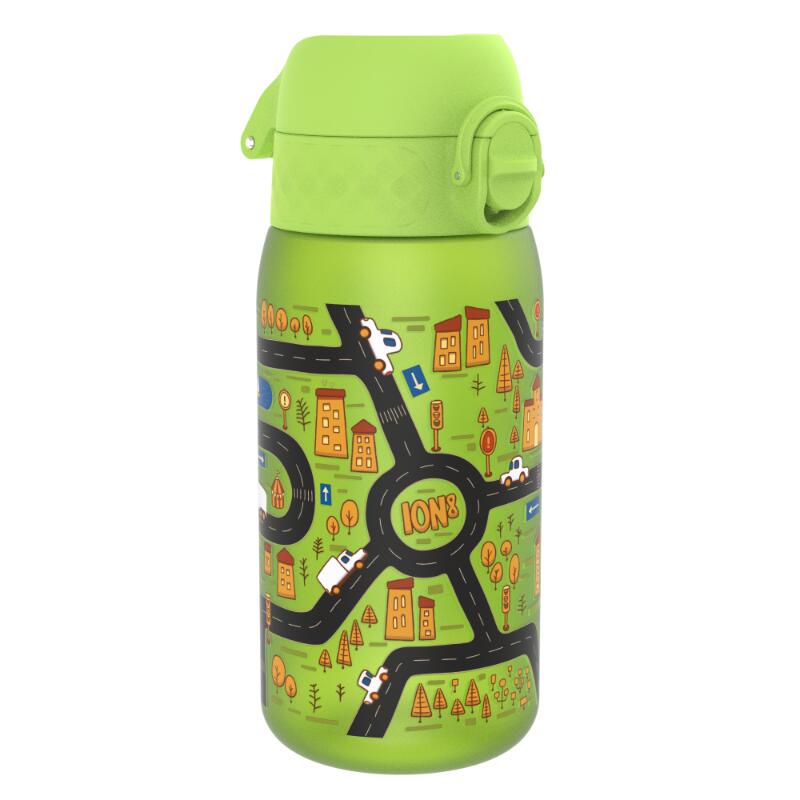 ION8 Zielona butelka na wodę dla dzieci w samochody i drogi 350 ml