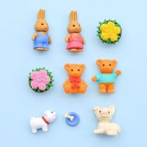 Iwako Zestaw gumki do ścierania puzzle Animal Park