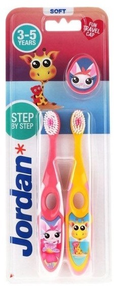 Jordan Step by step szczoteczka do zębów dla dzieci 3-5 lat miękka 2szt