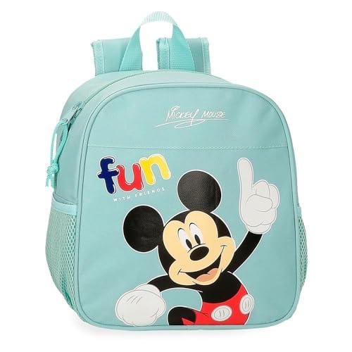 Joumma Disney Mickey Fun with Friends Plecak przedszkolny z możliwością dostosowania do wózka niebieski 21 x 25 x 10 cm Poliester 5,25 l, Niebieski, Talla única, Plecak przedszkolny z możliwością