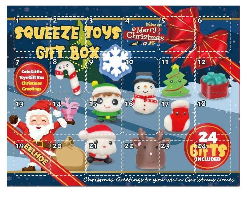 Kalendarz Adwentowy Dla Dzieci Gniotek Mochi Squishy Gniotki Świąteczne