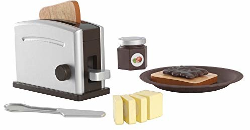 KidKraft 63373 zestaw zabawkowy z tosterem, kolory espresso