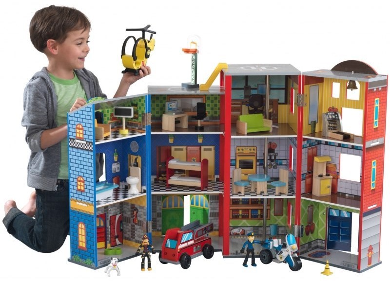 KidKraft Drewniany Domek Superbohatera Straż