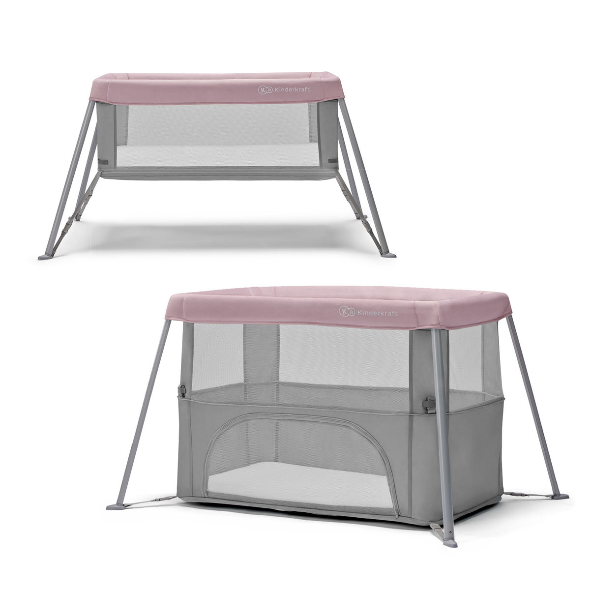KinderKraft łóżeczko turystyczne MOVI pink KCMOVI00PNK0000