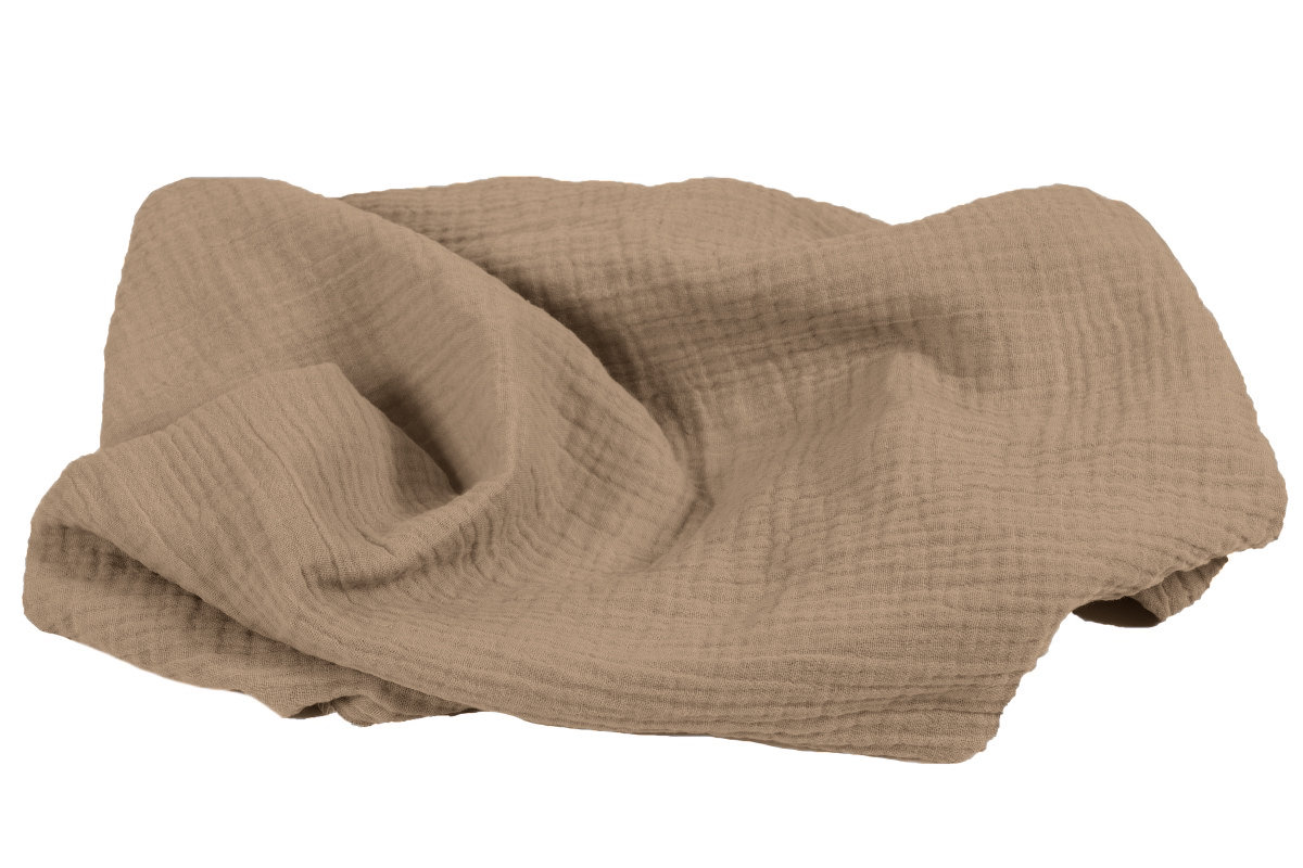 Kocyk muślinowy 80x120 Muslin mokka bawełniany otulacz