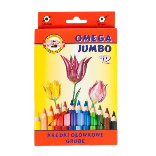 Koh-I-Noor Kredki ołówkowe 12kol/180 Jumbo Koh-i-noor 3382/12 pudełko