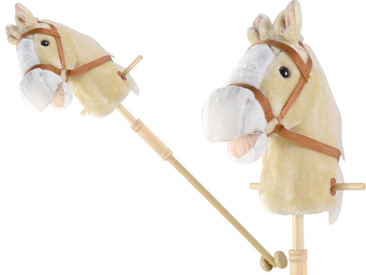 KONIK Na Patyku GŁOWA Na Kiju KOŃ Do Galopowania HOBBY HORSE z kółkami