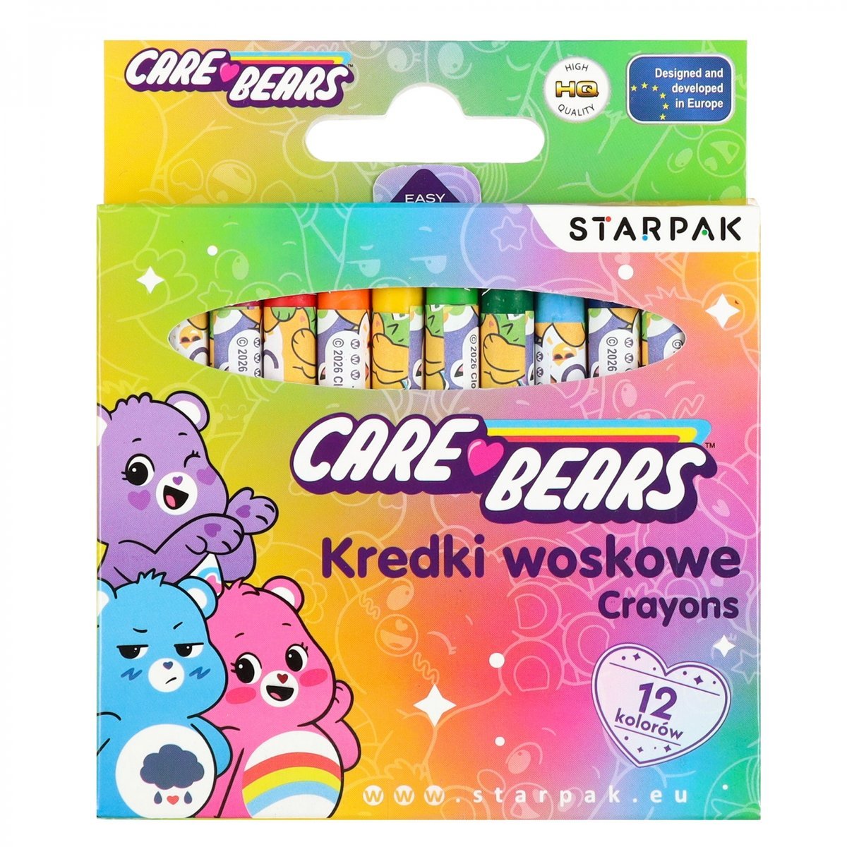 Kredki woskowe 12 kolorów Care Bears Troskliwe Misie Starpak