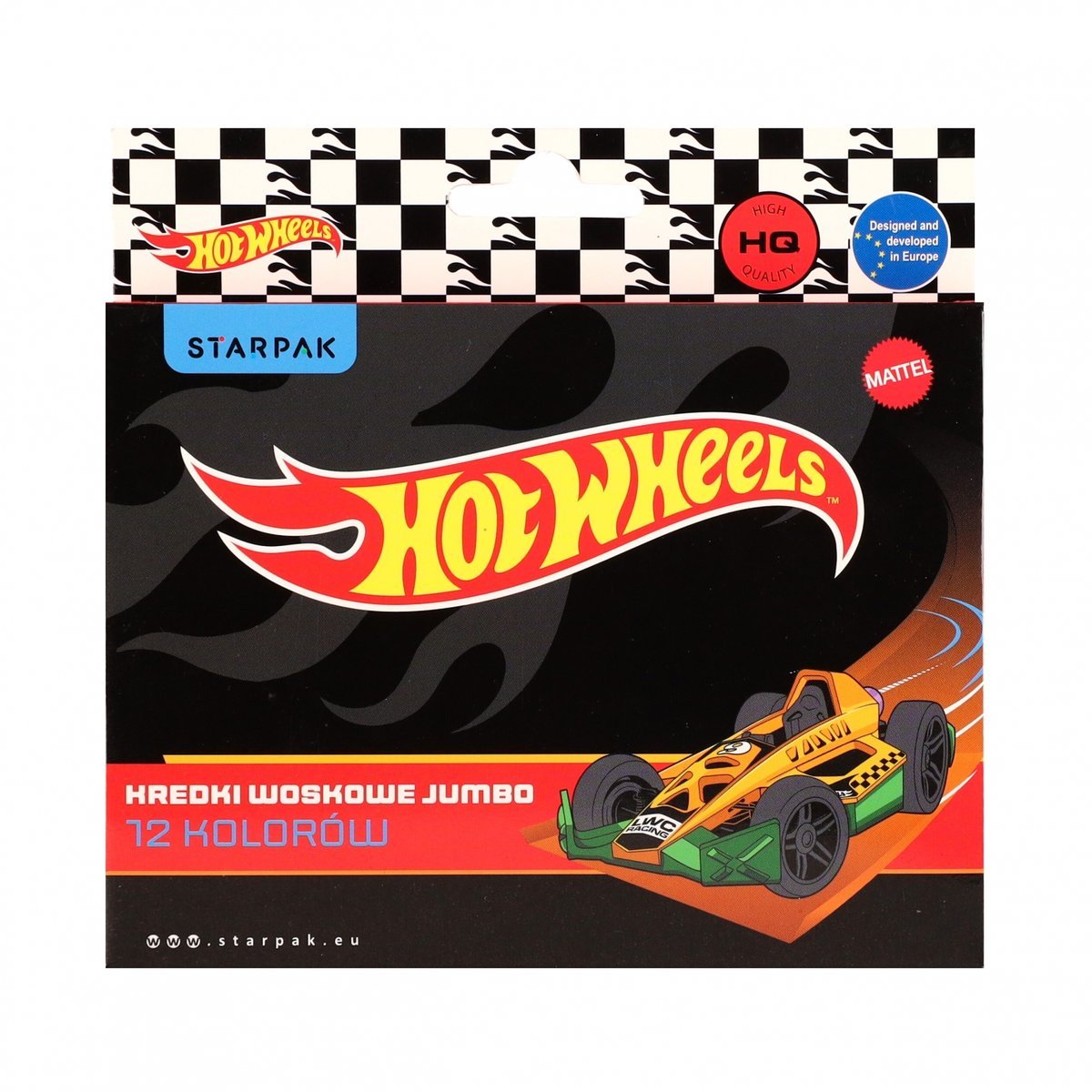 Kredki woskowe Jumbo 12 kolorów Hot Wheels Starpak