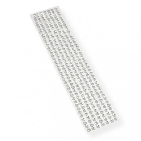 Kryształki samoprzylepne srebrne 6mm