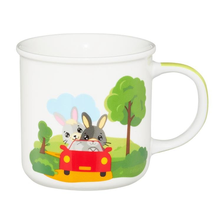 Kubek porcelanowy dla dzieci 240ml Betty i Bunny auto Ambition