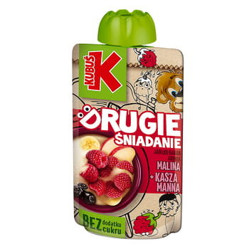 Kubuś Mus Drugie śniadanie jabłko banan aronia malina kasza manna 100 g