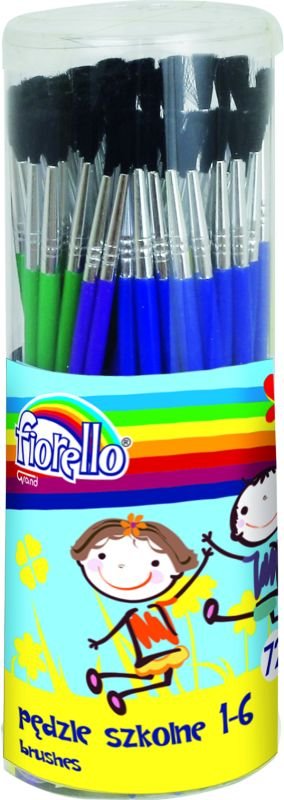 KW Trade Pędzle akwarelowe w tubie nr 1-6 Fiorello 72 sztuki
