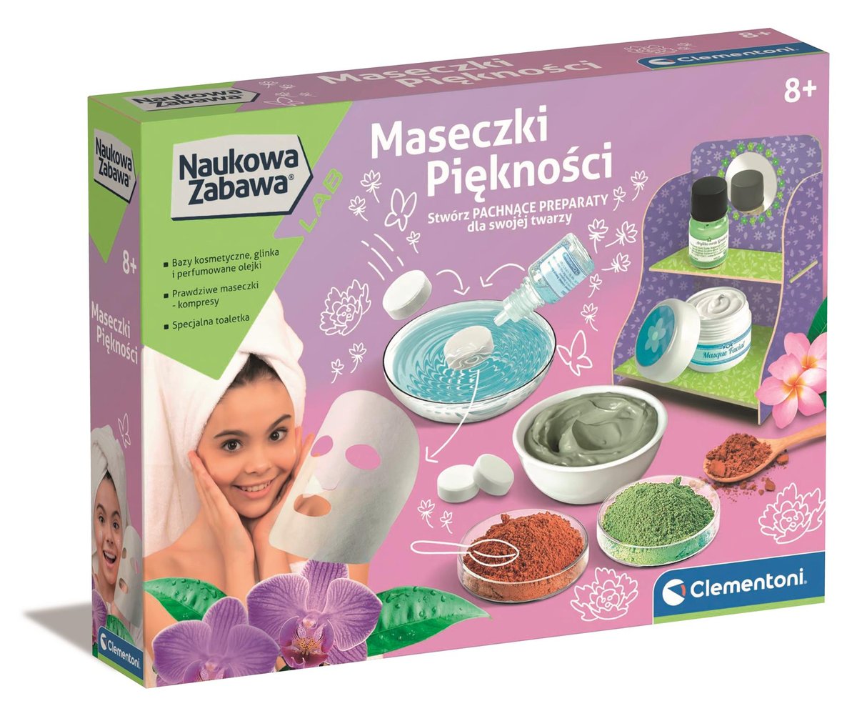 LABORATORIUM MASECZKI PIĘKNOŚCI NAUKA ZABAWA SALON MASECZKA DO TWARZY CLEMENTONI