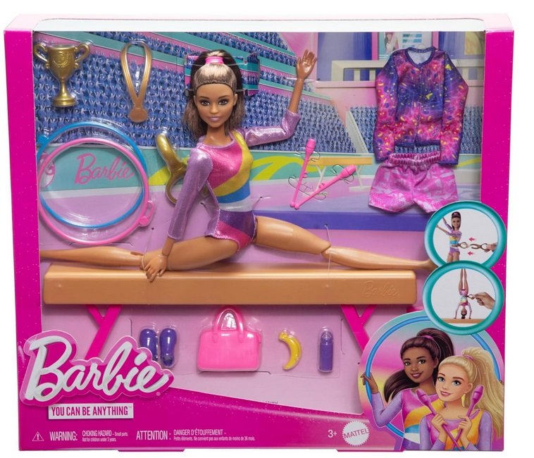 Lalka Barbie Gimnastyczka Made To Move HRG53 z akcesoriami