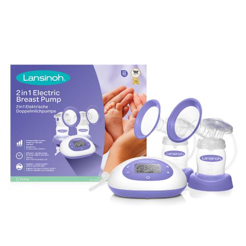 Lansinoh SENSIMED laktator elektryczny na dwie piersi + zestaw butelek do karmienia ze smoczkiem NaturalWave 160 ml GRATIS !