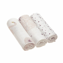 Lässig 1312001741 ręcznik muślinowy  Heavenly soft Swadle L, Little Water Swan, różowy