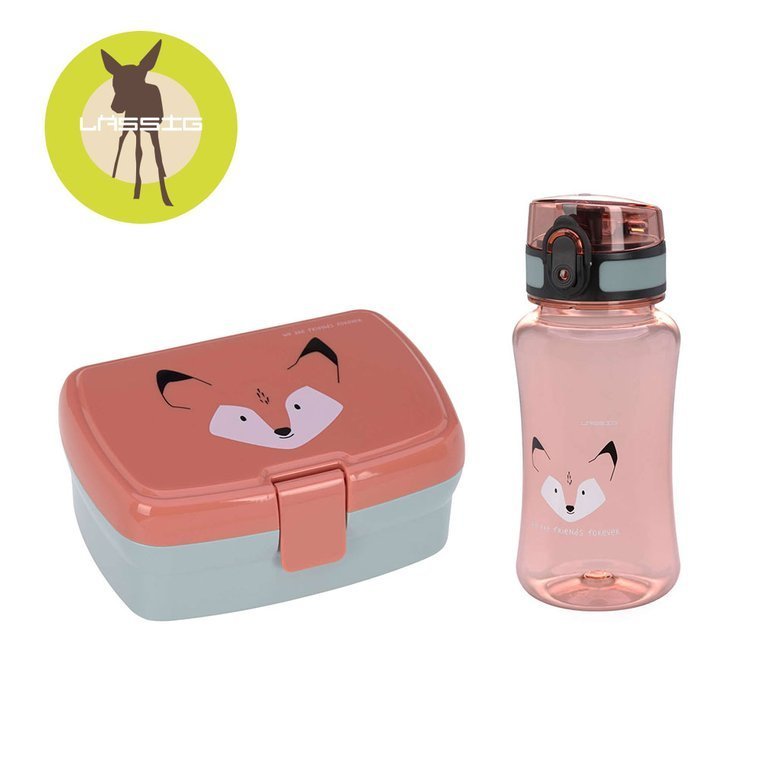 Lassig Lassig Zestaw na lunch Lunchbox + Tritanowa butelka - bidon 460 ml About Friends Lis solution-bc-7647-0