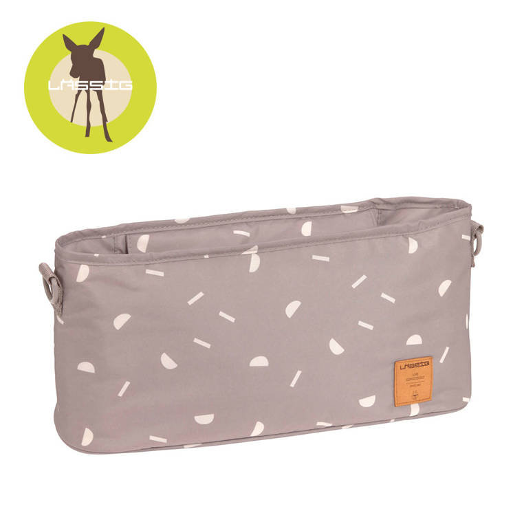 Lassig Organizer do wózka dziecięcego Buggy Organizer torba do wózka dziecięcego wraz z mocowaniem do wózka dziecięcego/Casual Buggy Organizer Blocks taupe