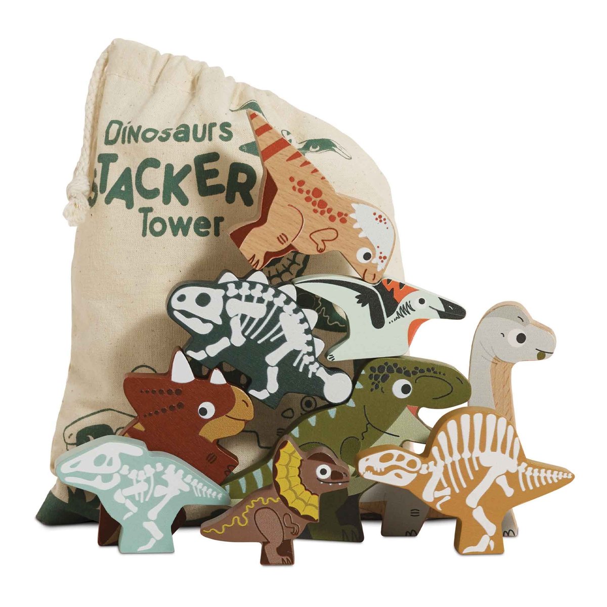Le Toy Van - Drewniane figurki dinozaury, układanka