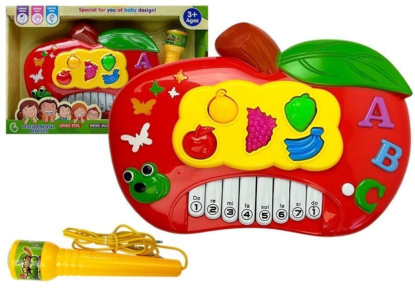 Lean Toys Pianinko elektroniczne Jabłko - połącz z telefonem