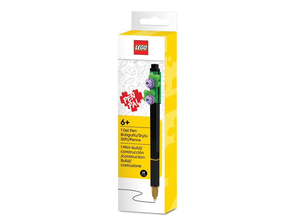 LEGO 53701 Classic Długopis żelowy Botanicals, czarny - fioletowy kwiat