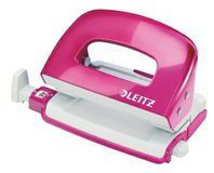 Leitz Dziurkacz Mini WOW metalowy, różowy metalik 50601023