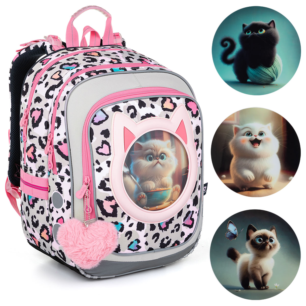 Lekki plecak w kotki Topgal ENDY 23037