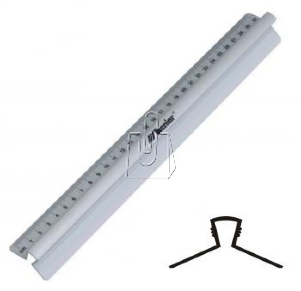 Leniar Linijka aluminiowa 30cm z uchwytem