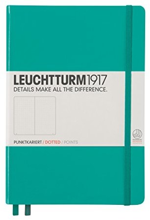Leuchtturm 1917 344792 notes (A5, w kropki), 249 stron, okładka szmaragdowa 344792
