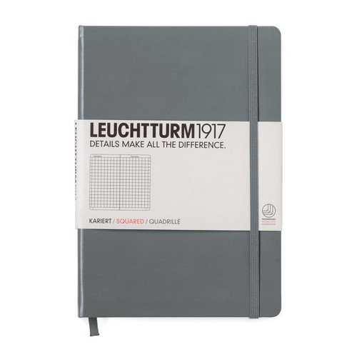 Leuchtturm 1917 notatnik Medium (A5), twarda okładka, 249 stron, antracytowy 344783