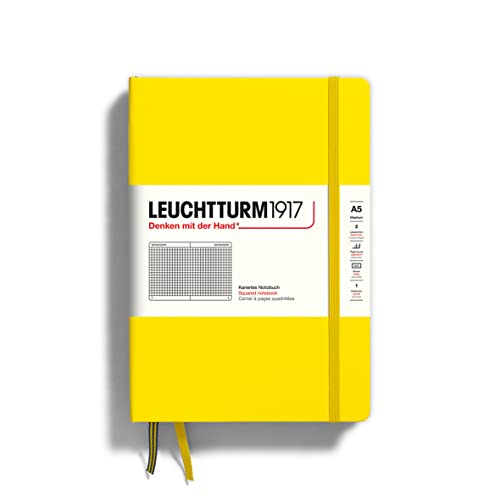 Leuchtturm 1917 notatnik Medium (A5), twarda okładka, 249 stron, cytrynowy 344799