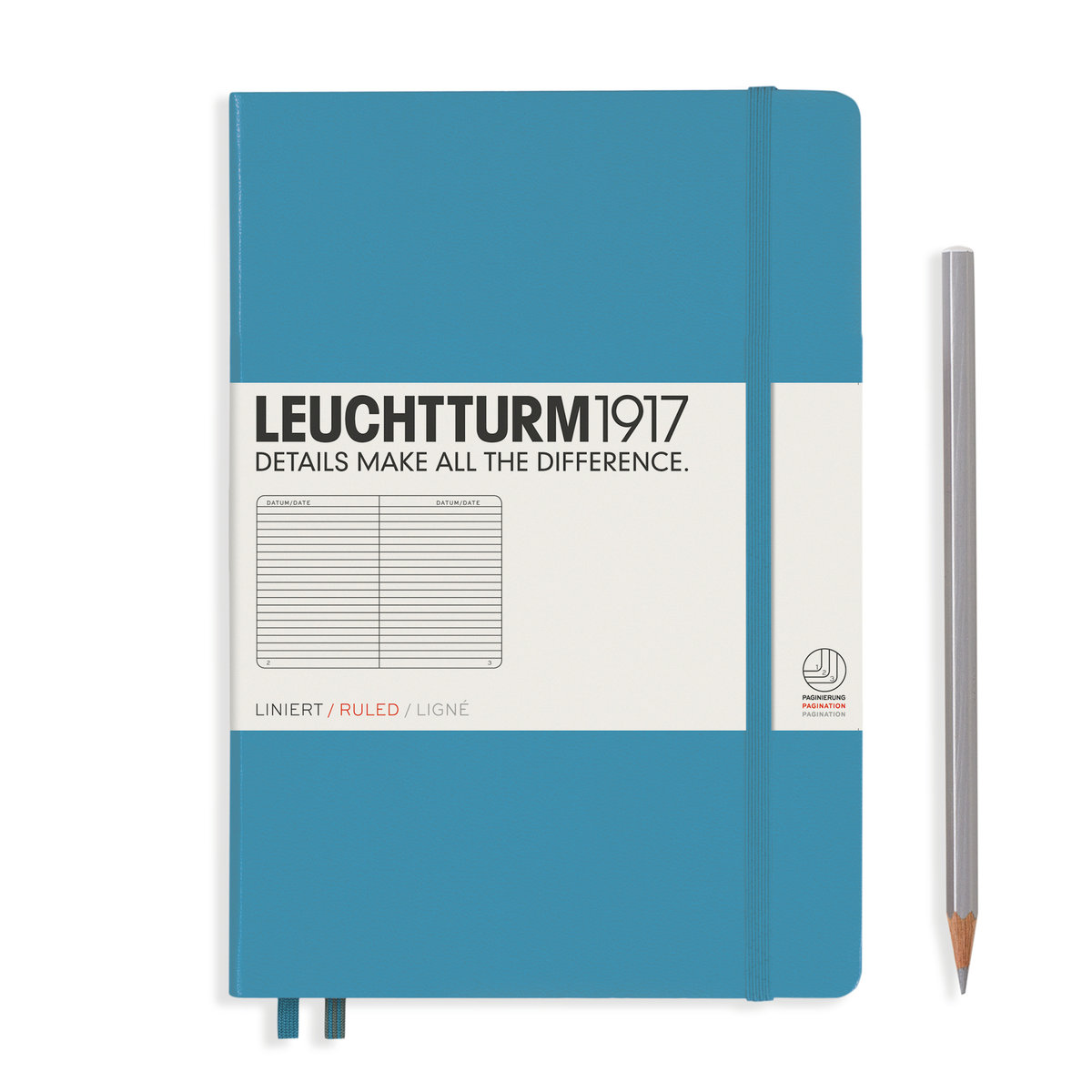 Leuchtturm 1917 notatnik Medium (A5), twarda okładka, 249 stron, Nordic Blue 354584