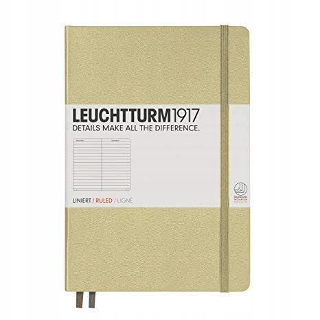 Leuchtturm 1917 notatnik Medium (A5), twarda okładka, 249 stron, Sand 354592