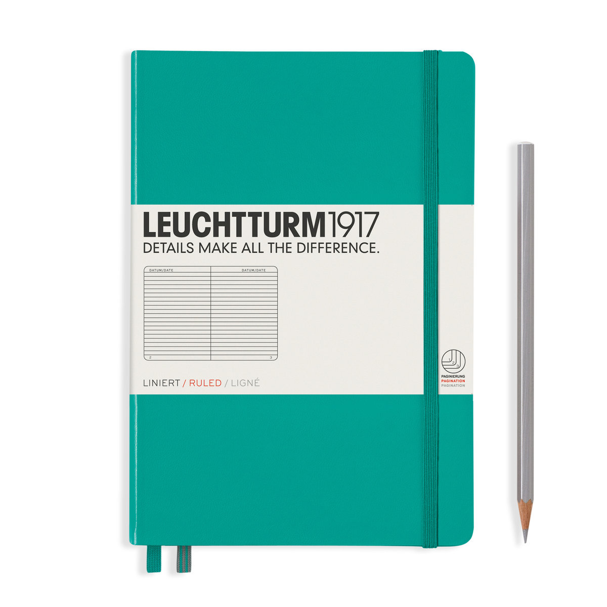 Leuchtturm Notes Medium w linie szmaragdowy 344790