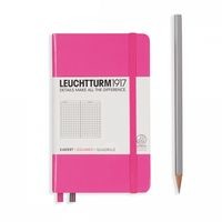 Leuchtturm Notes Pocket w kratkę różowy
