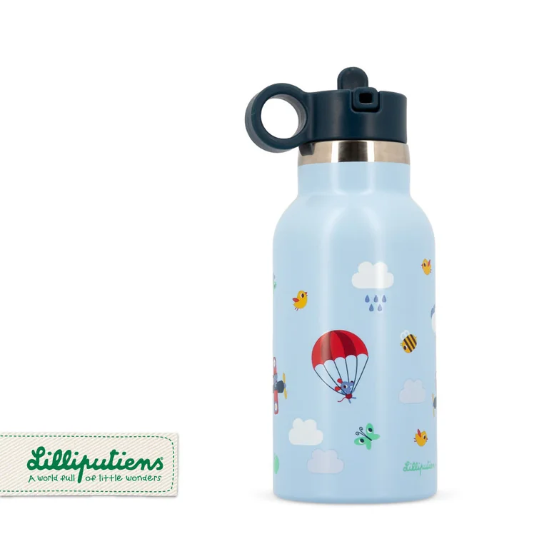 Lilliputiens Butelka termiczna bidon ze słomką i uchwytem Szukaj i znajdź 350ml Piesek Jules