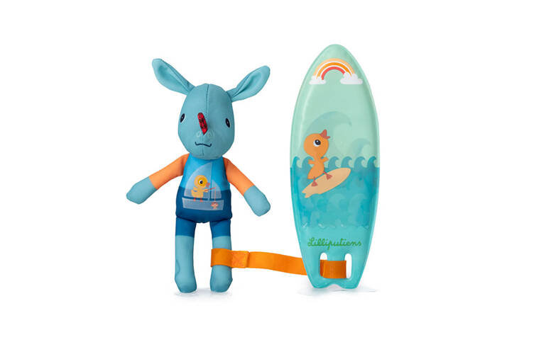 LILLIPUTIENS Magiczna przytulanka do kąpieli surfer Smok Joe 12 m+