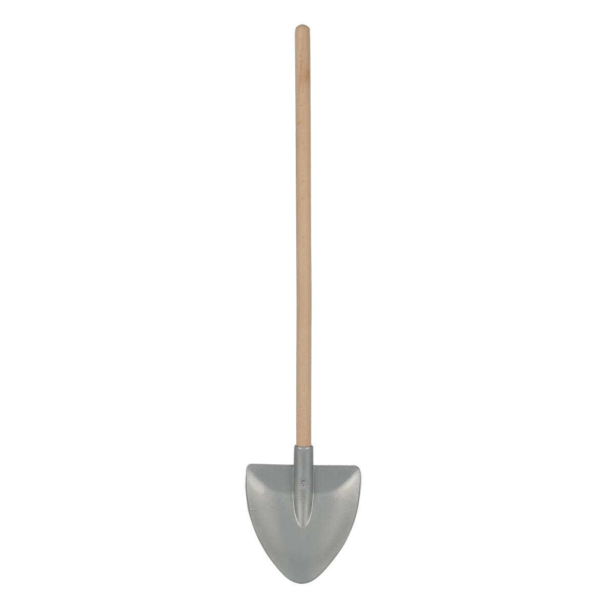 Łopatka dziecięca 77x16 cm szara drewniano-plastikowa